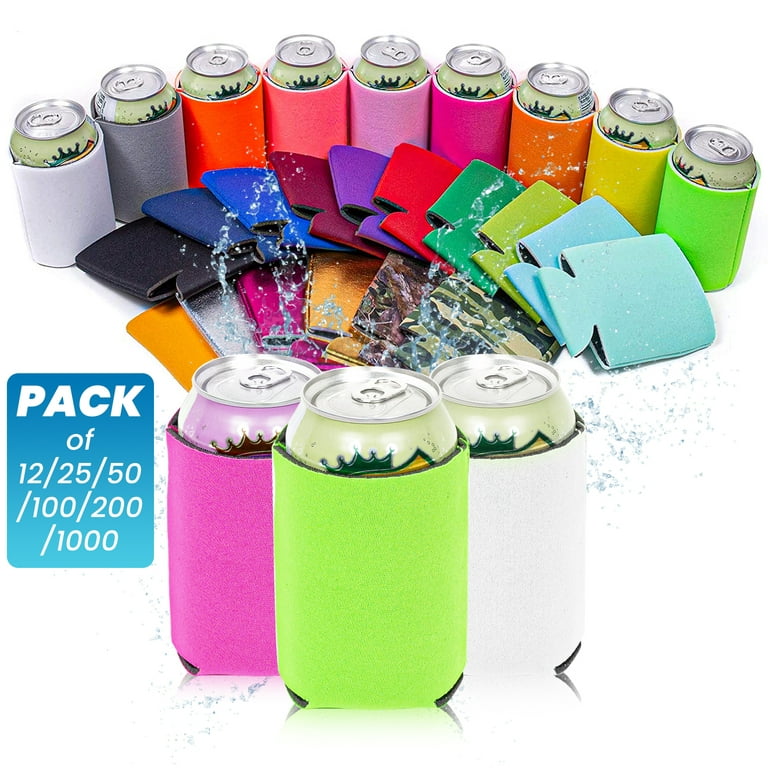 Funiverse bulk 24 pack bottle and can insulated cooler sleeves - 12 cans  and 12 bottles in
