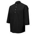 thumbnail image 6 of Polo Shirts for Men 3/4 Sleeve Loose Stand Collar Pullover T Shirt Buttons Summer Fall Casual Comfortable Streetwear Business Mens Polo Shirts Black L, 6 of 10