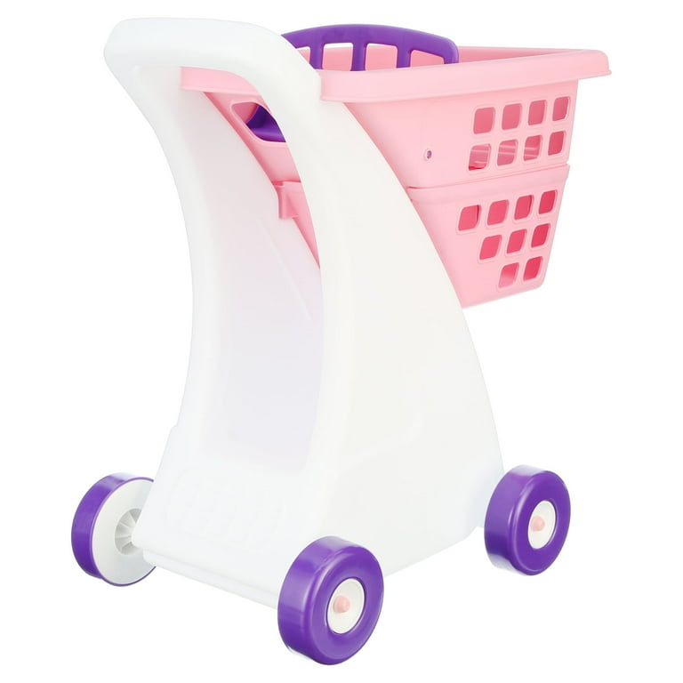 Little Tikes Pink Shopping Cart Toy with Foldable Seat for Kids
