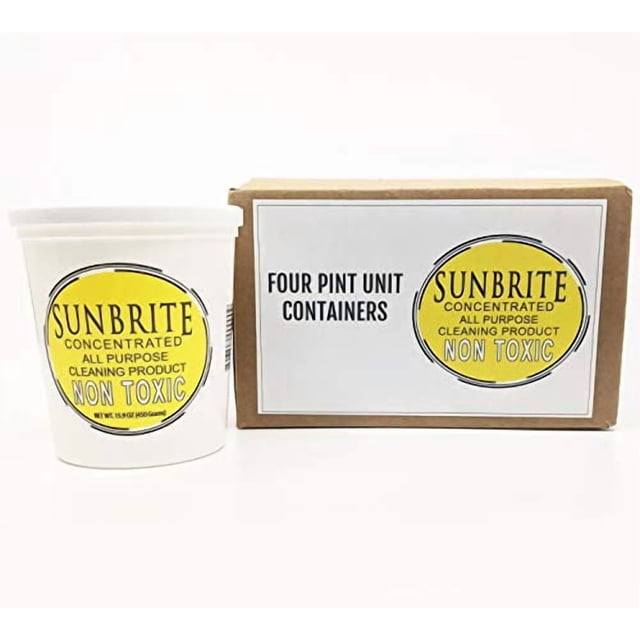 SunBrite Professional Strength Cleaner | NonToxic | Concentrated | All Purpose | 4 Pack Pint Units | Green Product Safe For What You Clean