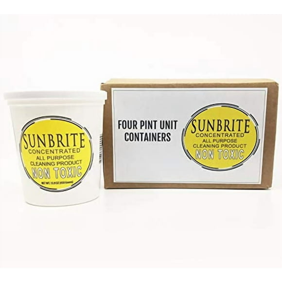 SunBrite Professional Strength Cleaner | NonToxic | Concentrated | All Purpose | 4 Pack Pint Units | Green Product Safe For What You Clean