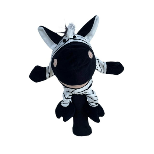 Funda para cabeza de Golf de animales para Fairway, funda para cabeza de Golf de felpa de madera, suministros antiarañazos, protección de manga para Cebra