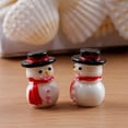 thumbnail image 4 of de resina de 10 piezas, casa de jardín, manualidades, Festival, , paisaje, sustros para fiestas, bricolaje, Sunnimix Muñeco de nieve en miniatura, 4 of 8