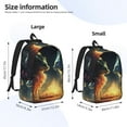 thumbnail image 2 of Bingfone Firefly Forest Fox Print Canvas College Laptop Backpack, Large Capacity Lightweight College Bookbag Casual Daypack-Small, 2 of 5