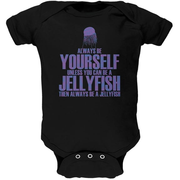 Always Be Yourself Jellyfish Black Soft Baby One Piece - 18 month
