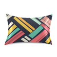 thumbnail image 7 of Yayeee Pillowcase Standard Size Set of 2 Satin Wrinkle Resistant Pillow Case, Red Geometric, 7 of 7