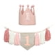 thumbnail image 2 of Banner de silla alta para 1.er cumpleaños, accesorios para fotomatón, decoración para 1.er cumpleaños de niños rosa, 2 of 9
