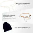 thumbnail image 7 of Uloveido 2.5 Inch Rose Gold Plated Twisted Bangle Bracelet with Heart Charms Mustard Seed Inspirational Faith Cable Bangles (Heart), 7 of 7