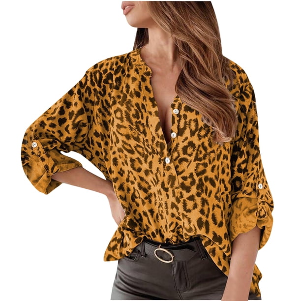 Moda mujer elegante sexy casual manga larga gasa camisa tops blusa Pompotops gfhjh21665