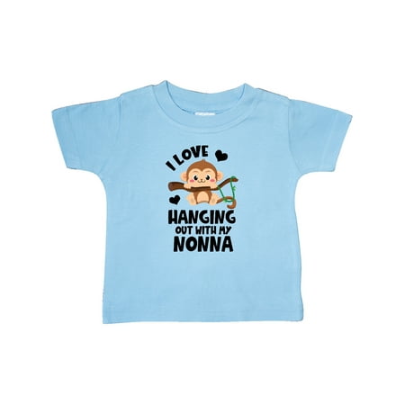 

Inktastic Monkey I Love Hanging out with My Nonna Gift Baby Boy or Baby Girl T-Shirt