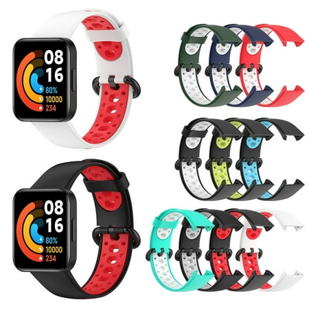 "Stylish Silicone Two-color Strap for Redmi Watch 2 Lite - Sports Breathable, Waterproof, and Comfortable Wristband"