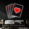 thumbnail image 4 of Glowneon Aces Playing Cards Neon Sign, Diamonds Hearts Clubs Led Light, Casino Decor, 4 of 5