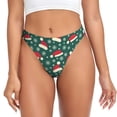 thumbnail image 1 of Fotbe Santa Hat Joy Green Festive Tanga Sin Costuras para Mujer con Estampado – Panties Invisibles, Transpirables y Cómodos para Uso Diario-Medium, 1 of 6
