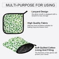thumbnail image 3 of Yayeee Oven Mitts and Pot Holder Set of 2 Heat Resistant Kitchen Gloves Baking Hot Pad, Green Dot Triangles Pattern, 3 of 5