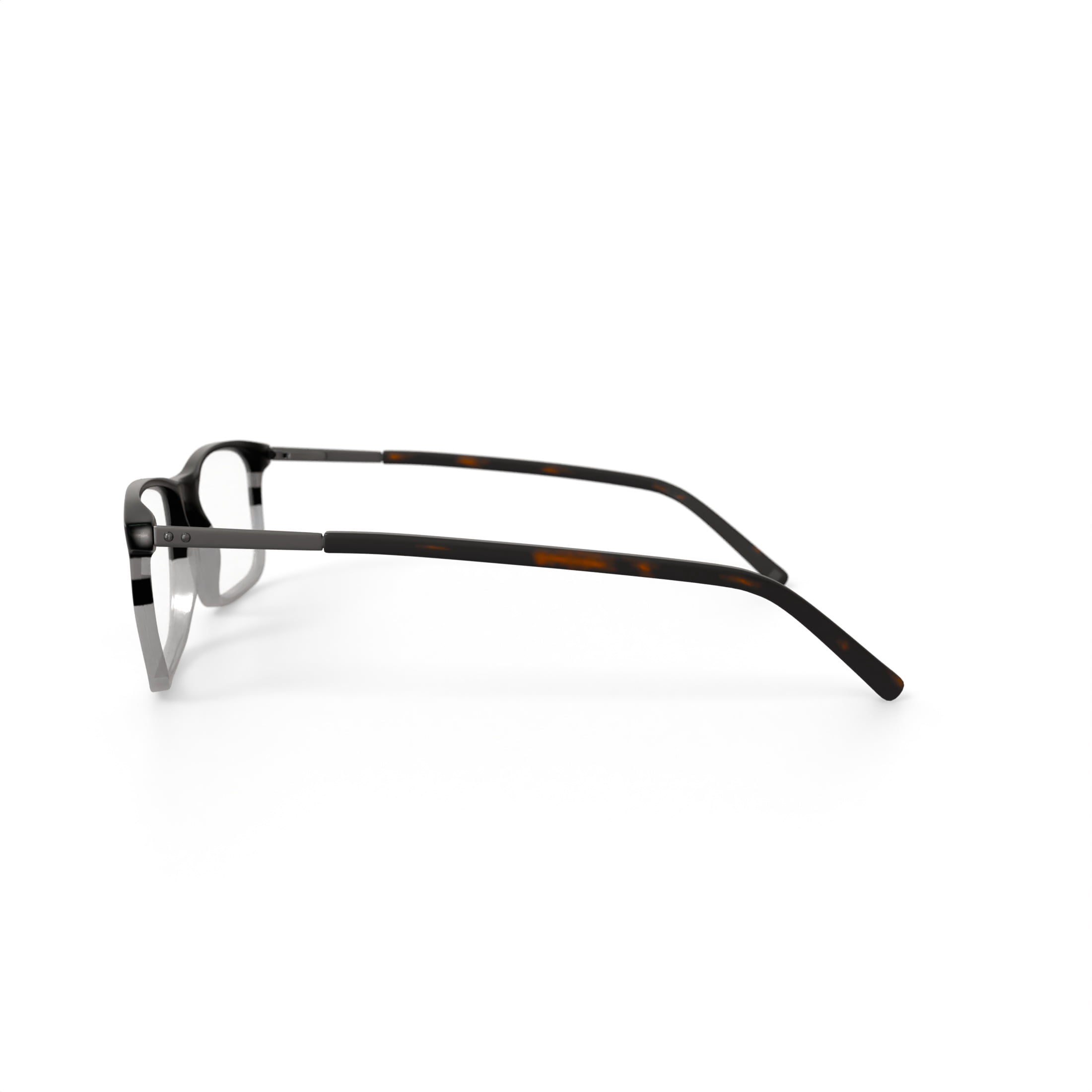 Randy Jackson Men's 1935 Rectangular Prescription Eyeglasses with Case, Gray/Crystal