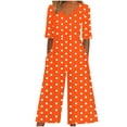 thumbnail image 2 of Wensltd Women Summer Floral Print Casual Short Sleeve Side Pocket Jumpsuit Pants, 2 of 5