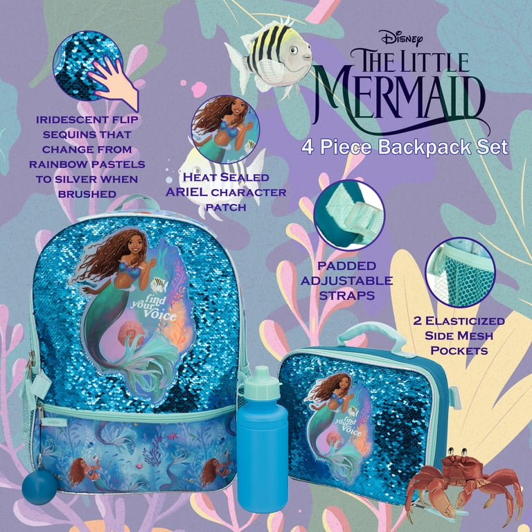 The Little Mermaid??‍♀️Backpack Set Amazon.com | The Little Mermaid 16 main image 3