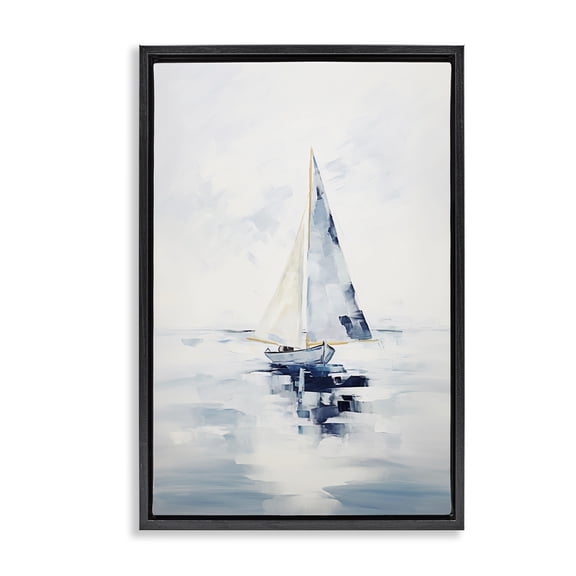 Stupell Industries Tropical Black Floating Frame Canvas Art, 17 x 25, by Sisi and Seb