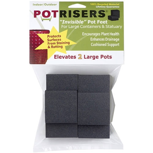Pot Risers Pr16 1 X 1 X .50 Small Black Potrisers 16 Count 