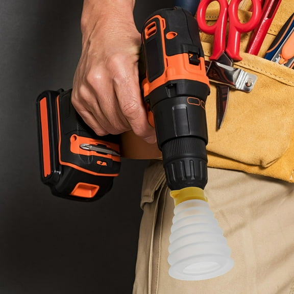 FESTFENDS 1 Set Electric Drill Dust Collector for Construction and DIY Projects White Silicone