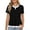 Black, variant on Womens Tops Crew Neck Short Sleeve Double Layer Color Blocked Tee Shirt Tops Regular Fitted Summer Casual Tshirts