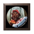 thumbnail image 1 of Gango Home Decor Vertical Pupperoni by Lucia Heffernan (Ready to Hang); One 12x12in Brown Framed Print, 1 of 3