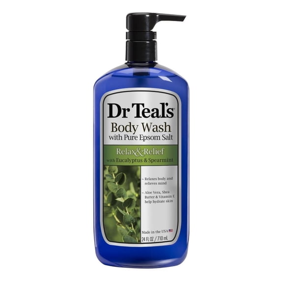 Jabón líquido corporal Dr. Teal's eucalipto y menta 710 ml