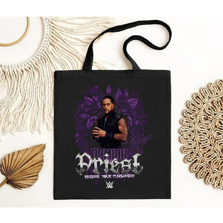 vintage Damian Priest Receive Your Punishment Black Tote Bag-TH40808