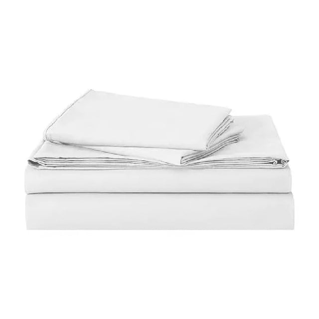Juego De Sabanas Individuales 100% Poliéster Microfibra 3 Pz Color Blanco