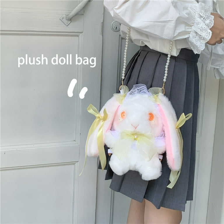 Kawaii Purse Lolita Plush Bag Cute Rabbit Cross Body Purse Kawaii Purse Lolita Plush Bag Cute Rabbit Cross Body Purse