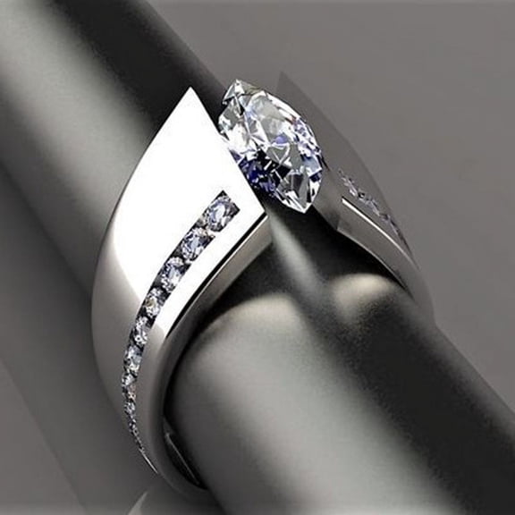 Women's Fashion Horse Eye Zircon Ring