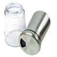 thumbnail image 2 of Salt & Pepper Shakers Stainless Steel Cover Glass Bottom With Rotating Cover - Spice Sugar Shakers, 2 of 6