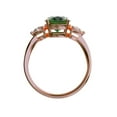 thumbnail image 2 of Star K� Three 3 Stone 8mm Round Simulated Emerald Trillion Engagement Promise Comfort fit Ring, 2 of 9