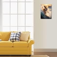 thumbnail image 4 of HFDF Dog Surfg Canvas Wall Art Art Poster for House Livg Room Bedroom Home Decorations Gift Ready To Hang es 12x16inch Framed, 4 of 6