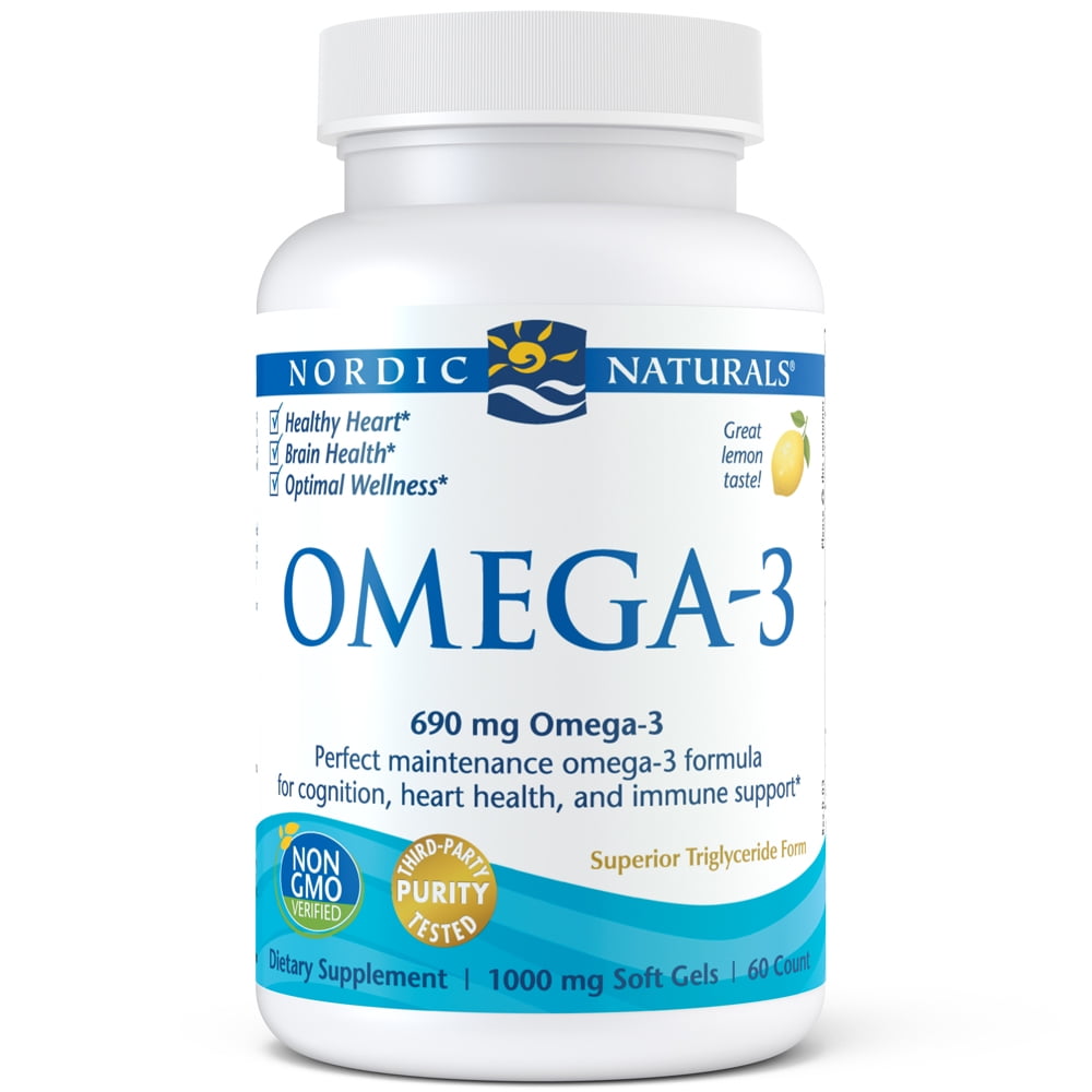 Nordic Naturals Omega-3 Softgels, 690 Mg, 60 Ct - Walmart.com - Walmart.com