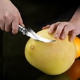 thumbnail image 2 of TEHAUX Stainless Steel Citrus Peeler for Kitchen Silver Color 2pcs Set Essential Fruit Paring Device, 2 of 6