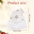 thumbnail image 3 of Snowflake Sequin Santa Hat for Adults Women Men, Plush Holiday Hats Personalized Christmas Hat Party Xmas Claus Hats, Soft Plush Velvet Xmas Hats, New Year Costume Party Decorations,Z3-Gold, 3 of 6