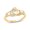 Yellow Gold Vermeil Plated Silver, variant on Diamond Claddagh Ring for Women, 1/20 CTTW, 925 Sterling Silver, Irish Love and Friendship