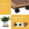 thumbnail image 2 of 1 Pce Plateau de Pot de Fleurs Mobile en Bois avec Roulettes, 2 of 8