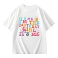thumbnail image 5 of MEZZALL Children Girls Letter Printed Short Sleeve T-Shirts Kids Oversized Tops Casual Crewneck Basic Tees 5-6 Years Trendy Kids Wear, 5 of 6