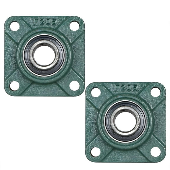 Handdo 2Pcs UCF205-16 Pillow Block Bearing 1 Inch Bore Pillow Block Bearings Bearing Steel 4 Bolt Pillow Block Flange Bearing Self Alignment