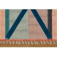 thumbnail image 5 of Casavani Hand Block Printed Cotton Dhurrie Blue Hallway Stair Runner Outdoor Rug 4x10 feet, 5 of 6