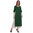 thumbnail image 2 of Bimba Kurti Longue Droite pour Femmes, Tunique à Manches Longues Imprimée, Haut Décontracté d'Été, Kurta Formelle, 2 of 7