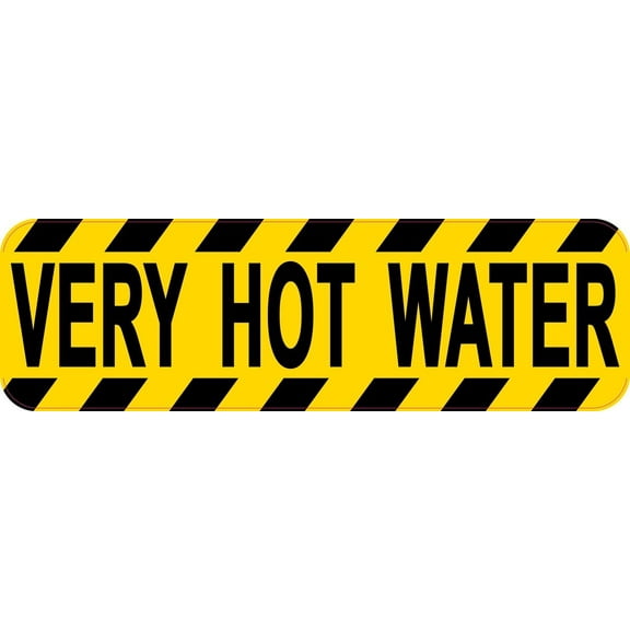 10in x 3in Very Hot Water Magnet