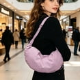 thumbnail image 7 of Women's Nylon Crescent Crossbody Bag, Pleated Tassel Design, Large Capacity Casual Shoulder Bag For Daily Work & Commute, 1 Pack, 7 of 7