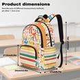 thumbnail image 7 of FKELYI Floral Bow Stripe Print Kids Backpack for Girls 17 Inch School Backpacks Large Capacity Bookbag with Multi-Pockets Casual Daypack for Elementary Student, 7 of 7