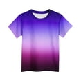 thumbnail image 4 of Cethrio Kids Boys T Shirts, Short Sleeve Athletic Gradient Print Casual Boys'Summer Tops Purple Size 4-5T, 4 of 4