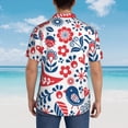 thumbnail image 6 of Kll Men'S Hawaiian Shirt Short Sleeve Button Down Beach Shirts-Birds Flowers, 6 of 8