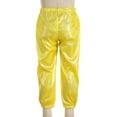 thumbnail image 4 of Manyakai Boys Girls Shiny Metallic Dance Pants Leggings Glittery Trousers Bell Bottoms Jazz Hip Hop Gold 110, 4 of 6