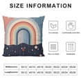 thumbnail image 5 of Pratyus Rainbow Rain Surreal Modern Farmhouse Rustic Decorative Couch Pillow Cases with Zipper Home Decor High-Quality Year-Round Pillow Case 1PC 24x24in, 5 of 5